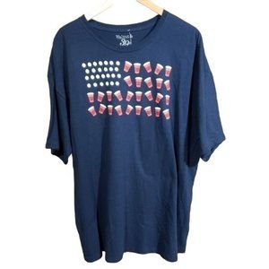 Walnut‎ & 39th NWOT beer pong American flag t-shirt men's size XXL